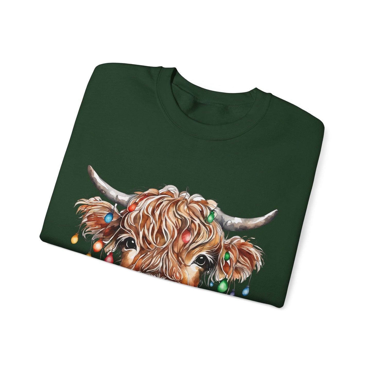 Highland Cow Christmas Unisex Heavy Blend™ Crewneck Sweatshirt