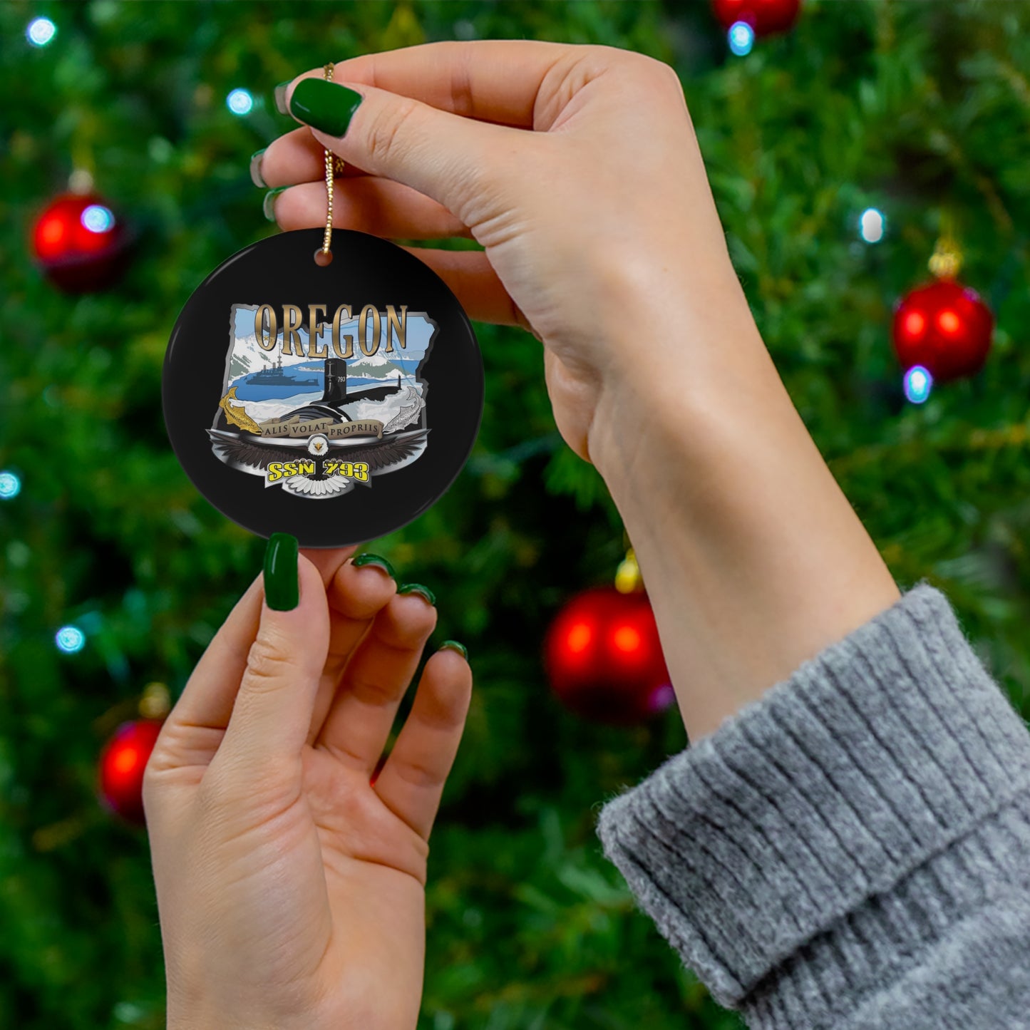 Oregon Ceramic Ornament, 4 Shapes
