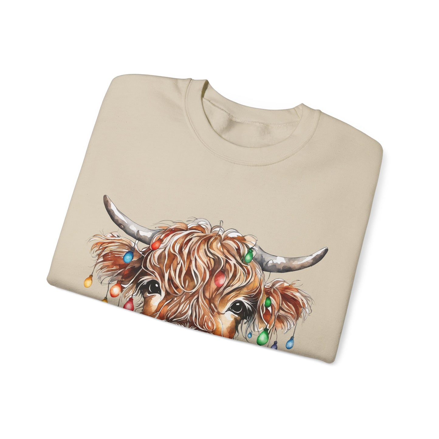 Highland Cow Christmas Unisex Heavy Blend™ Crewneck Sweatshirt