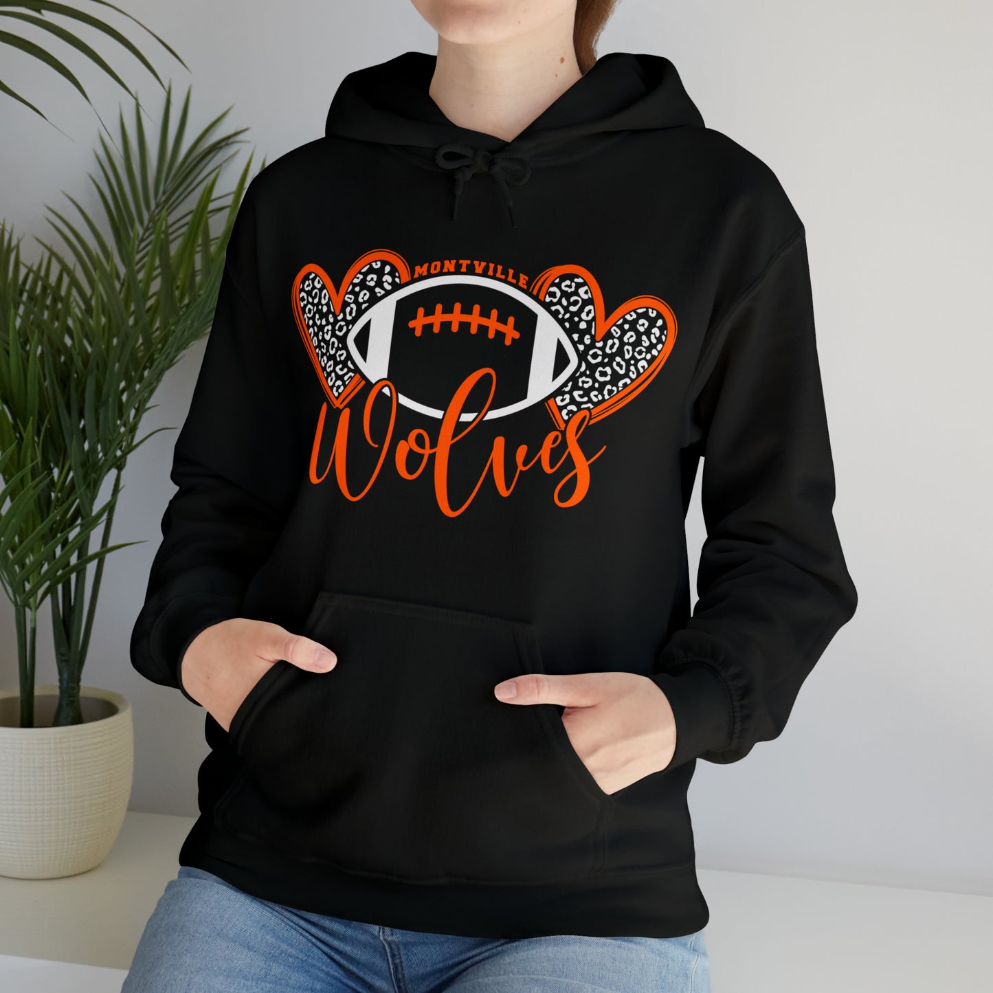 Montville Wolves Unisex Heavy Blend™ Hooded Sweatshirt