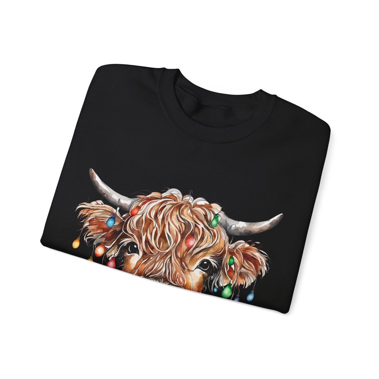 Highland Cow Christmas Unisex Heavy Blend™ Crewneck Sweatshirt