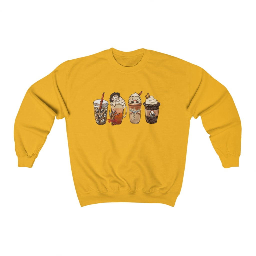 Halloween Scary Coffee Unisex Heavy Blend™ Crewneck Sweatshirt