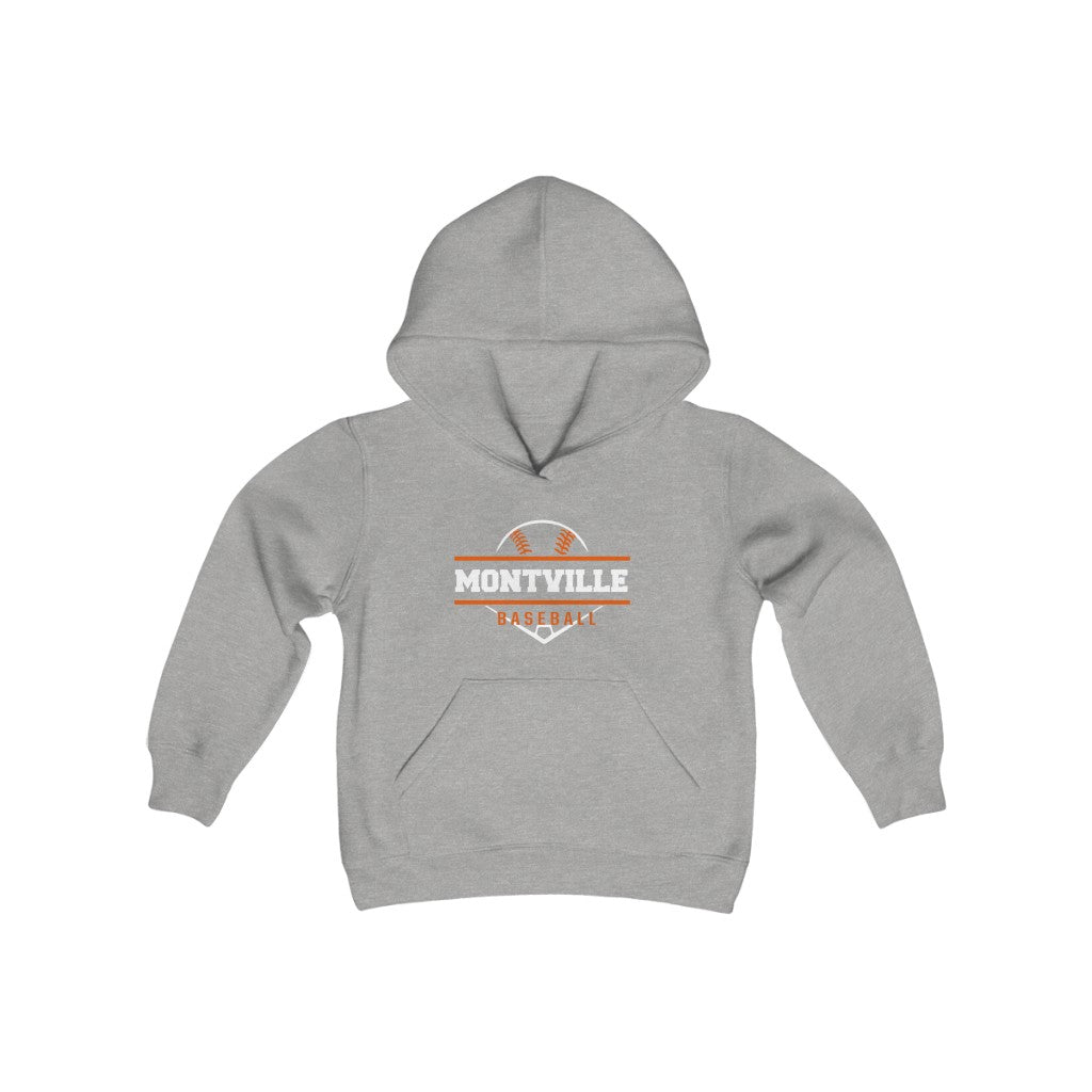 Montville Baseball Youth Heavy Blend Hooded Sweatshirt