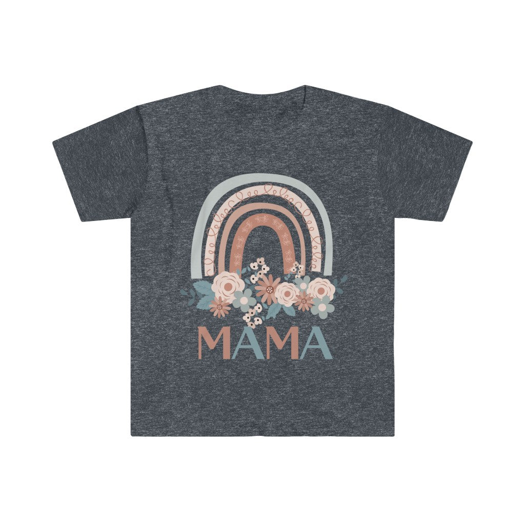 Mama Boho Rainbow Unisex Softstyle T-Shirt
