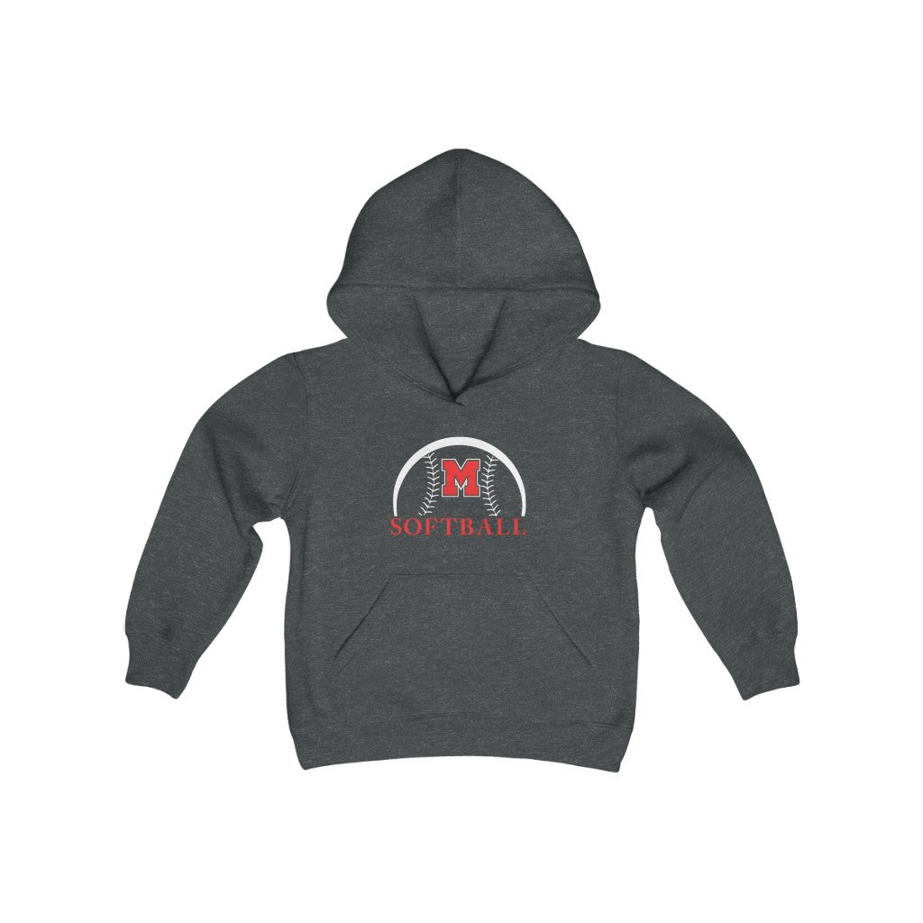 Montville Softball Youth Heavy Blend Hooded Sweatshirt