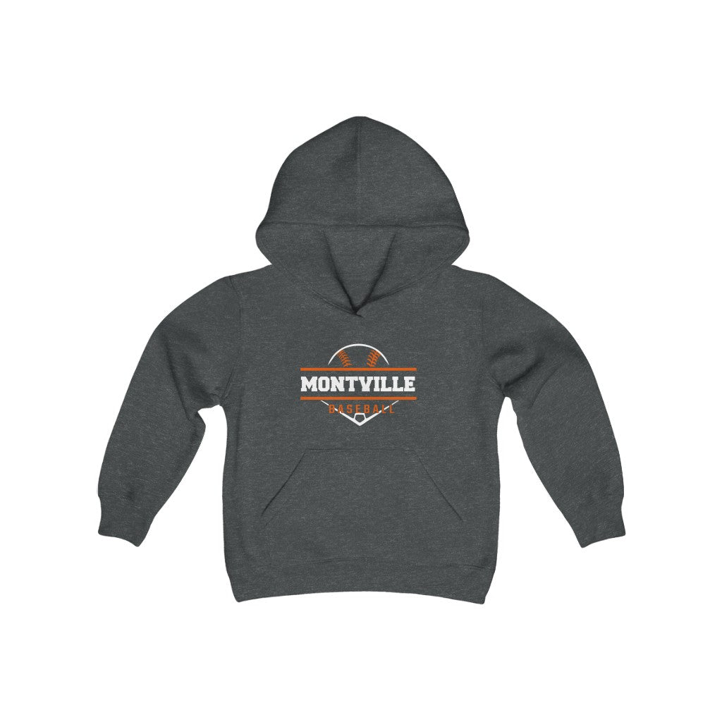 Montville Baseball Youth Heavy Blend Hooded Sweatshirt