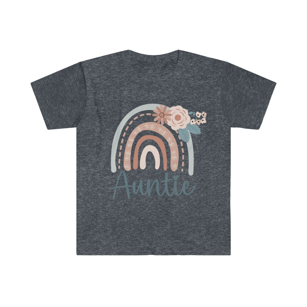 Auntie Boho Ranbow Unisex Softstyle T-Shirt