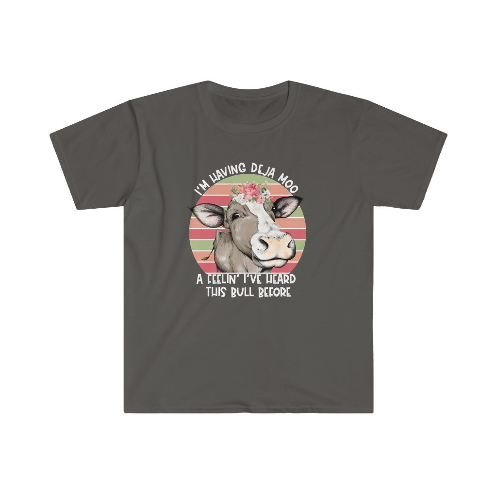 Deja Moo Funny Unisex Softstyle T-Shirt