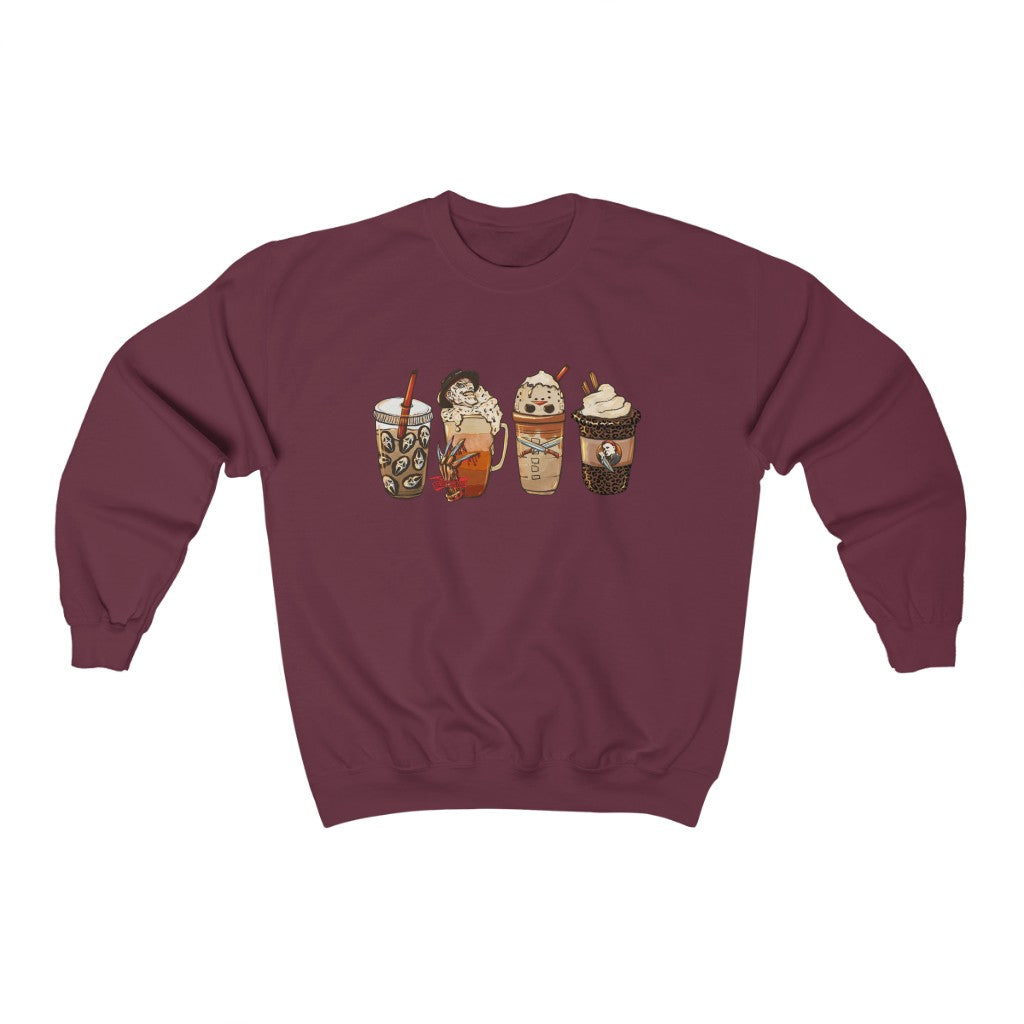 Halloween Scary Coffee Unisex Heavy Blend™ Crewneck Sweatshirt