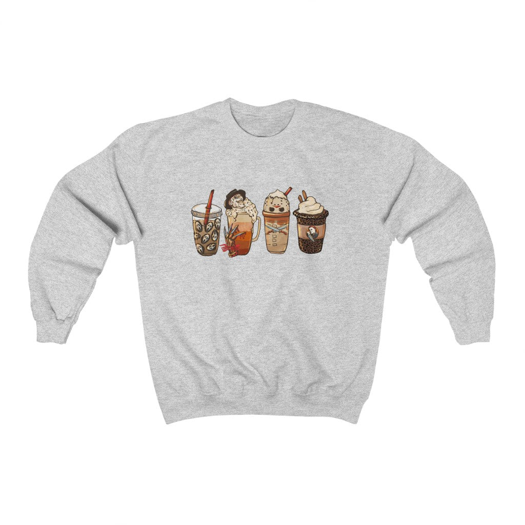 Halloween Scary Coffee Unisex Heavy Blend™ Crewneck Sweatshirt