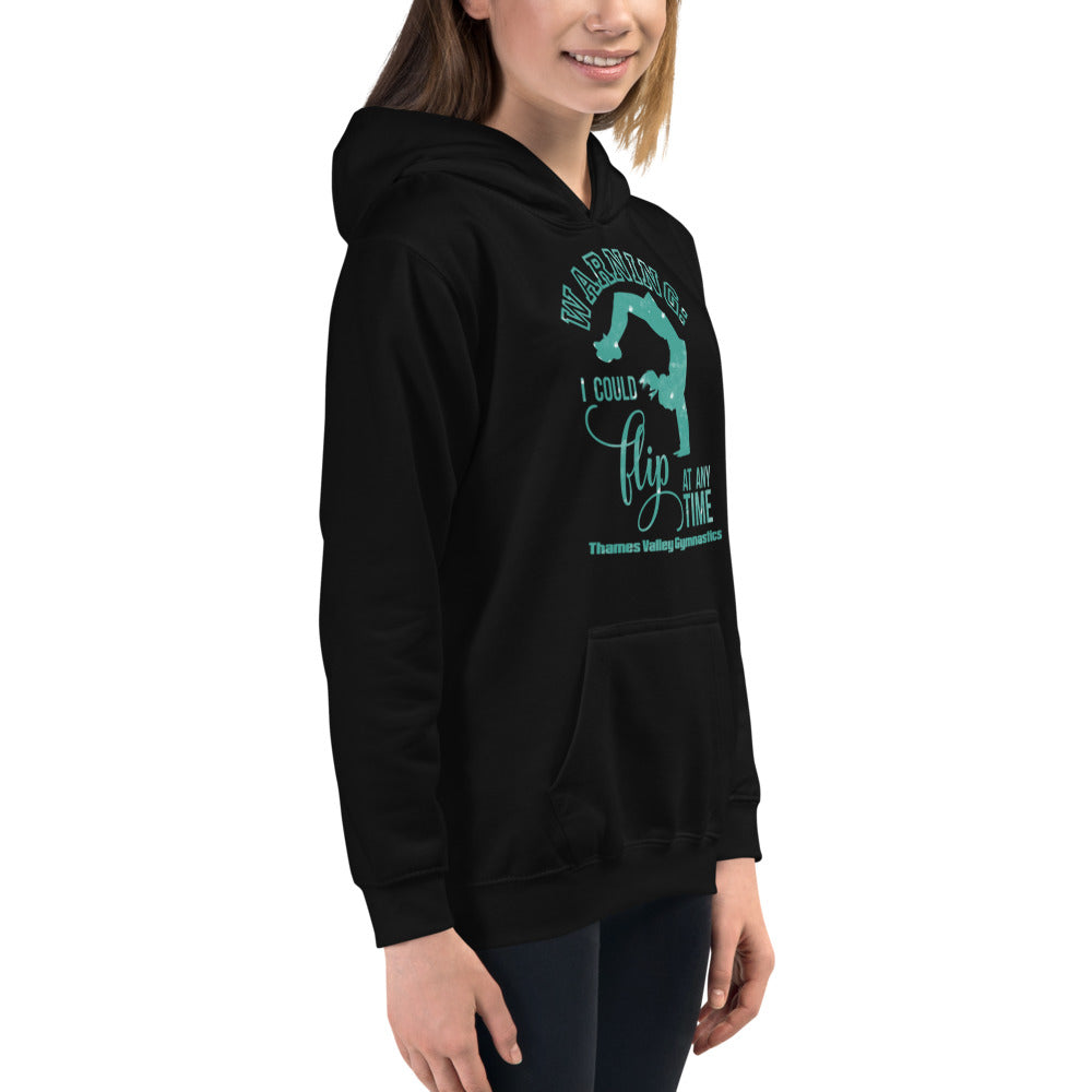 Thames Warning Could Flip at any Time Kids Hoodie