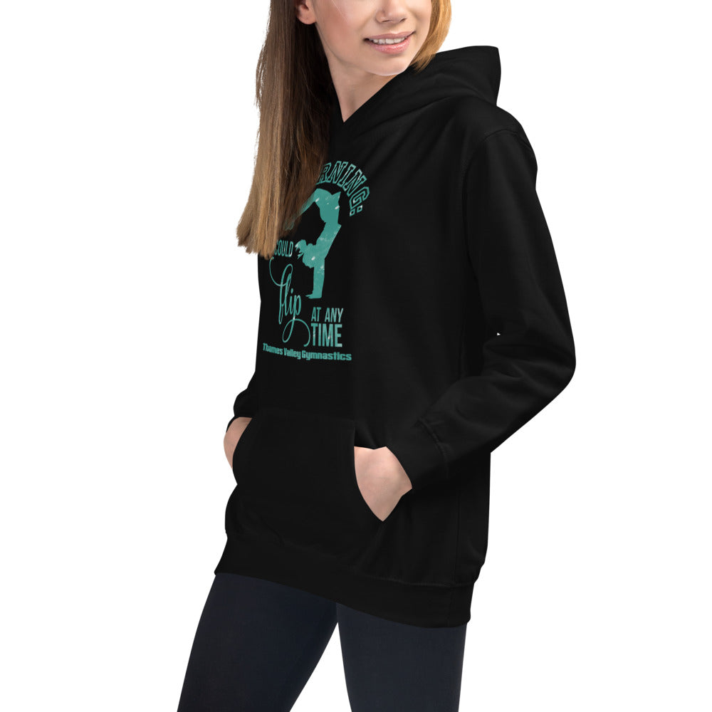 Thames Warning Could Flip at any Time Kids Hoodie