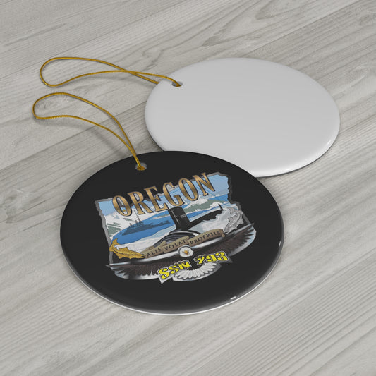 Oregon Ceramic Ornament, 4 Shapes