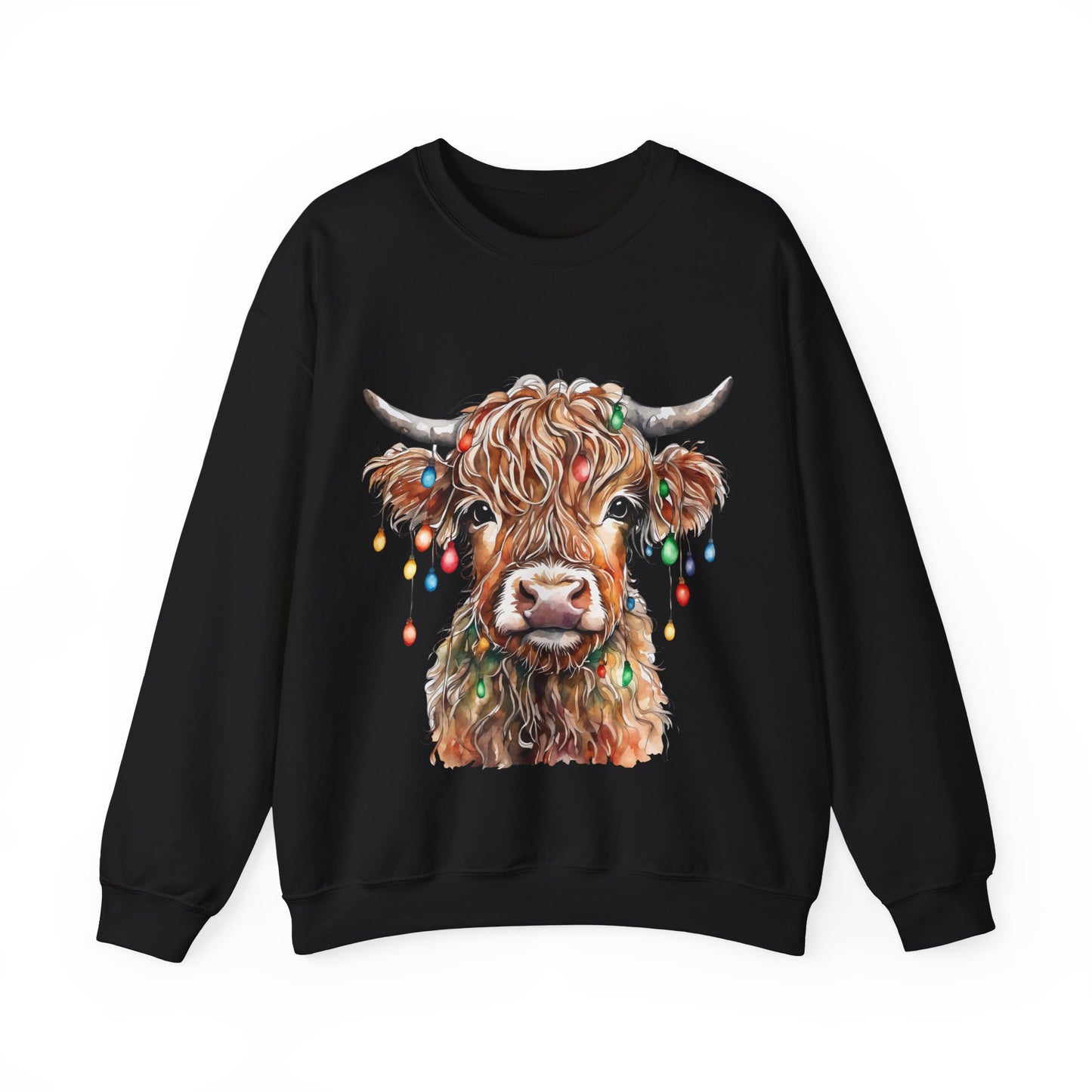 Highland Cow Christmas Unisex Heavy Blend™ Crewneck Sweatshirt