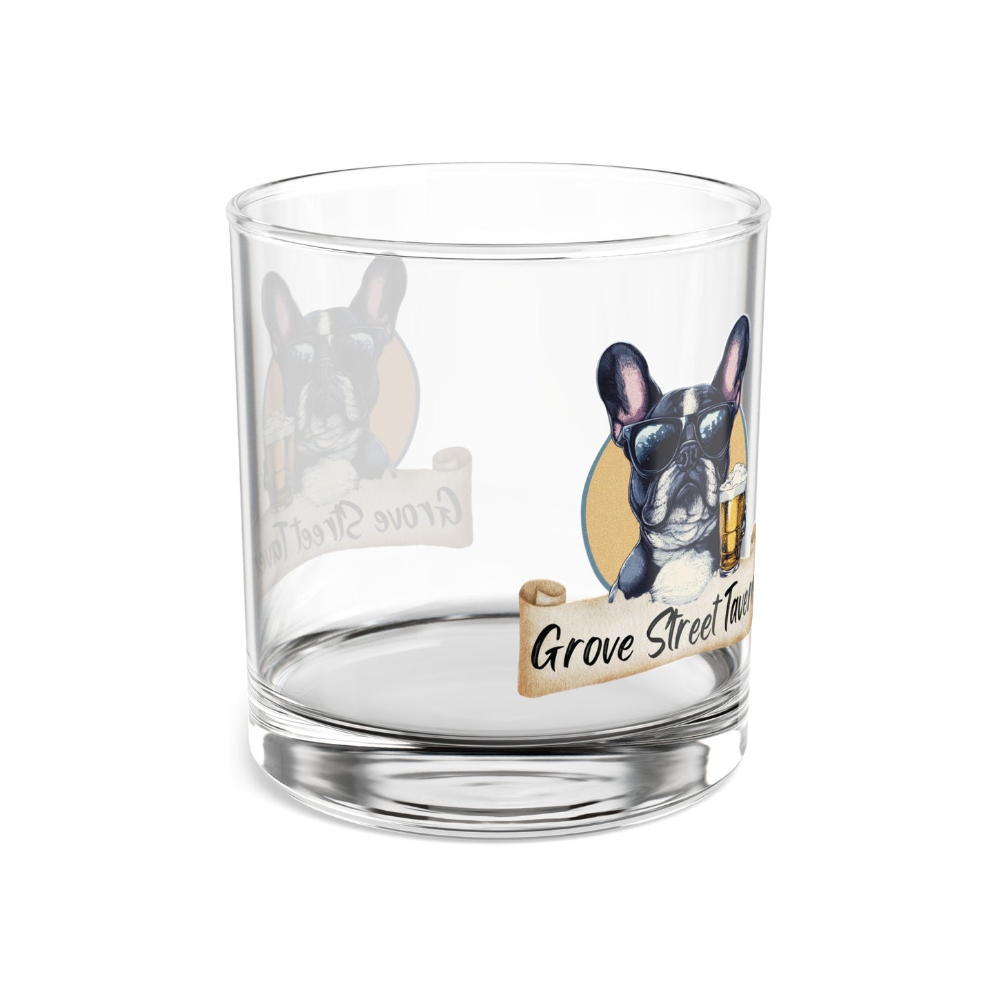 Grove Street Tavern Rocks Glass - 10oz Custom Drinkware for Pet Lovers