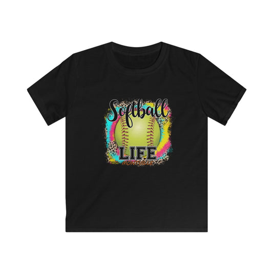 Softball Life Montville Kids Softstyle Tee