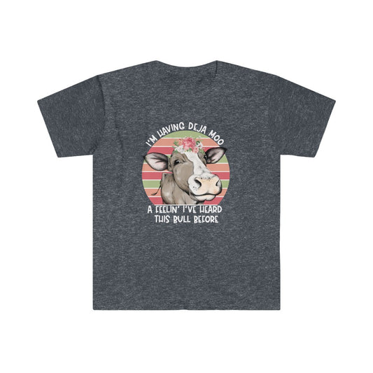 Deja Moo Funny Unisex Softstyle T-Shirt