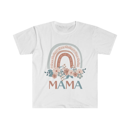 Mama Boho Rainbow Unisex Softstyle T-Shirt