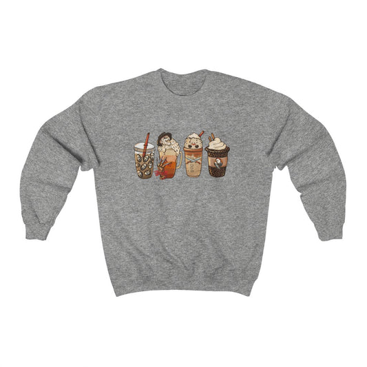 Halloween Scary Coffee Unisex Heavy Blend™ Crewneck Sweatshirt